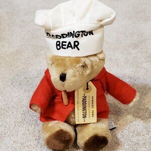 Vintage Paddington Bear With Chef Hat Red Coat with Hood 10" Eden Toys